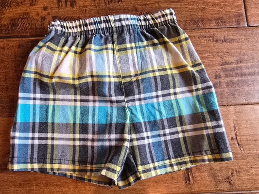 Batman Plaid Pull On Shorts-18M