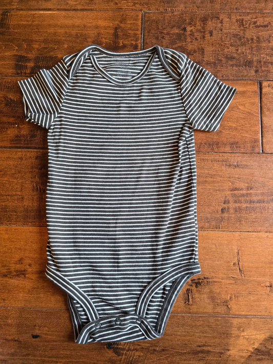 Carter's Gray Stripe Onesie-24M