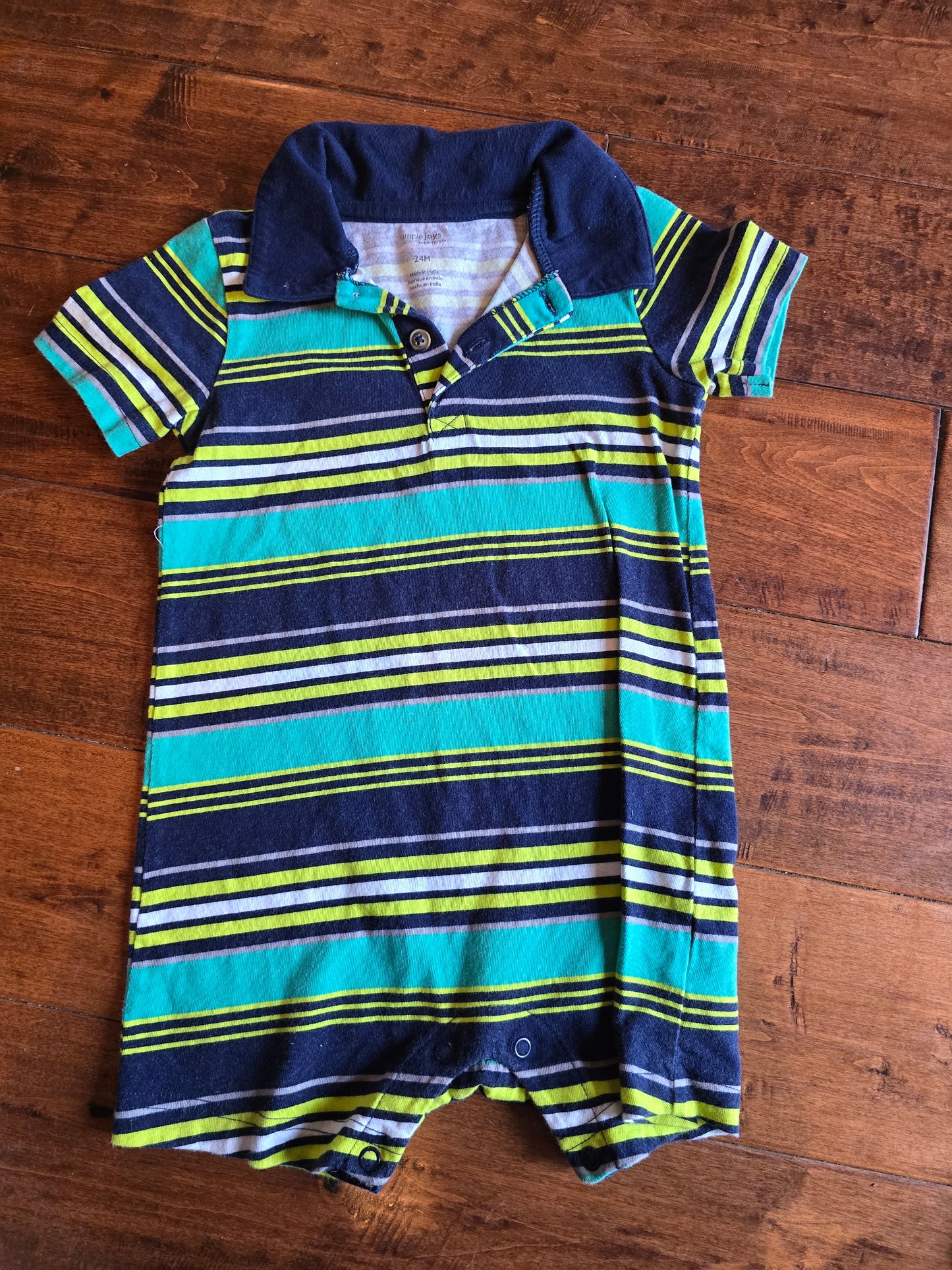 Simple Joys Teal Stripe Jumper-24M