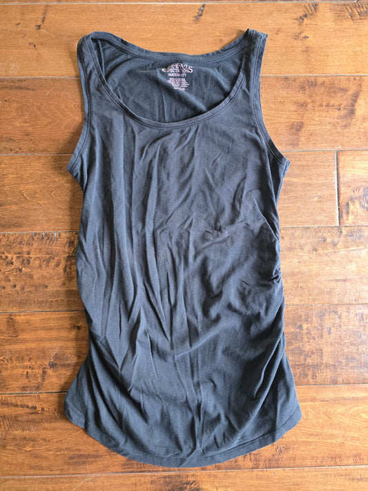 Great Expectations Black Maternity Tank-S(4/6)