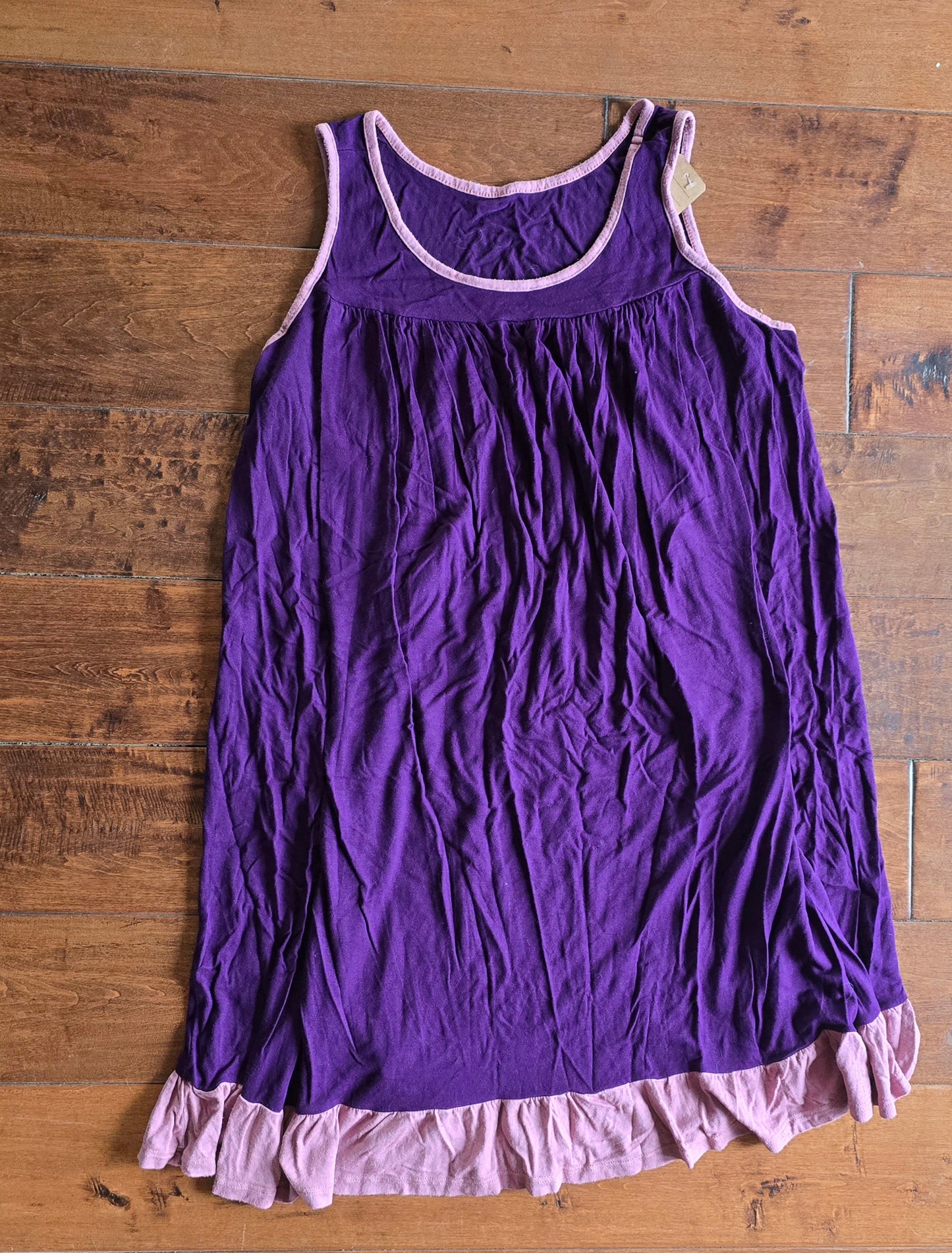 Two Tone Maternity Tank Dress-M/L