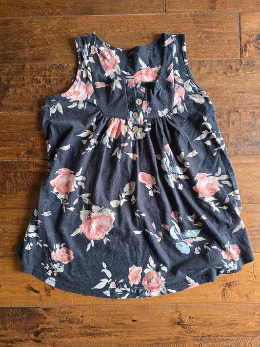Maternity Floral Tank Blouse-M