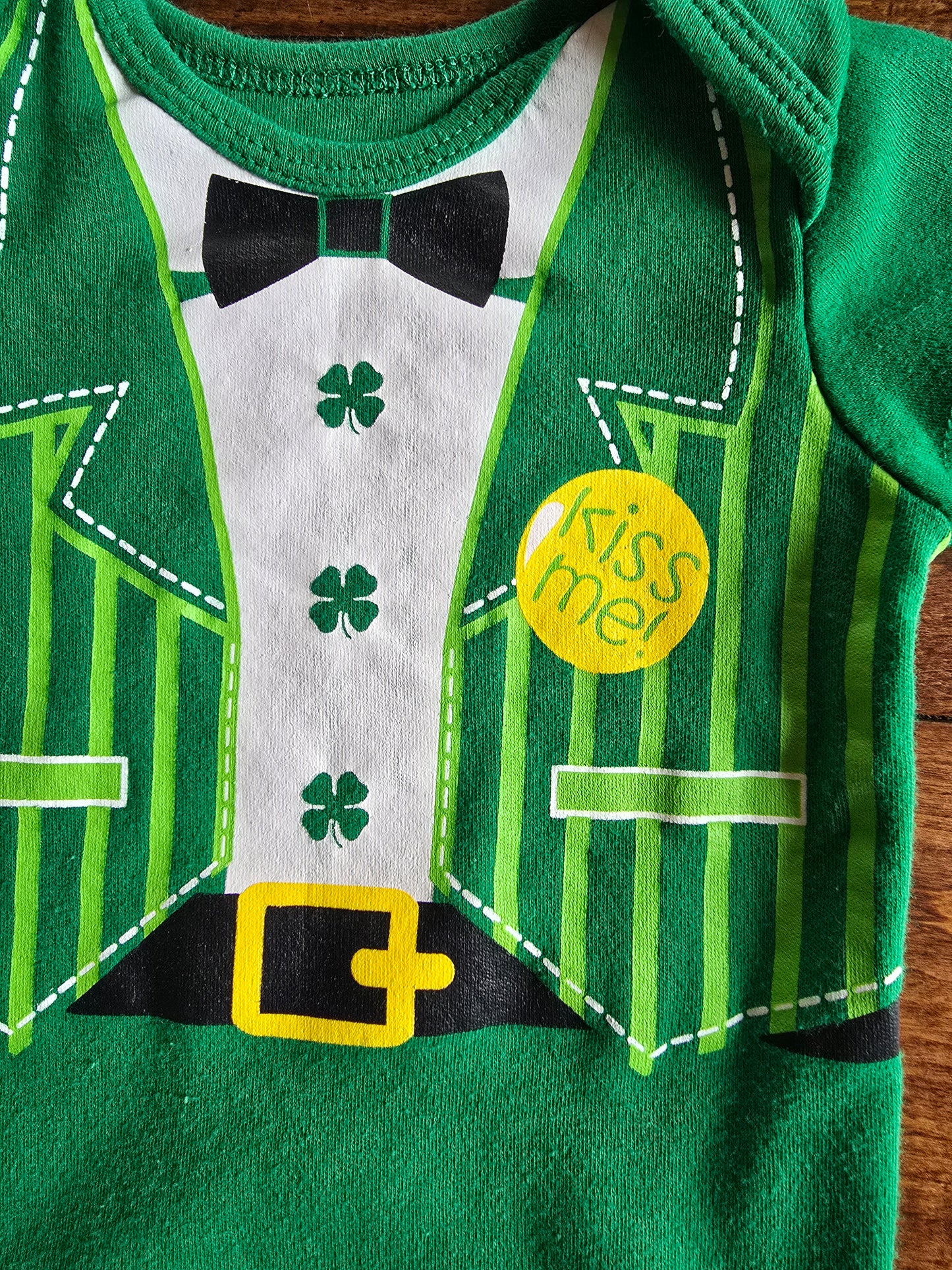 Leprechaun Onesie Suit Graphic-3/6M