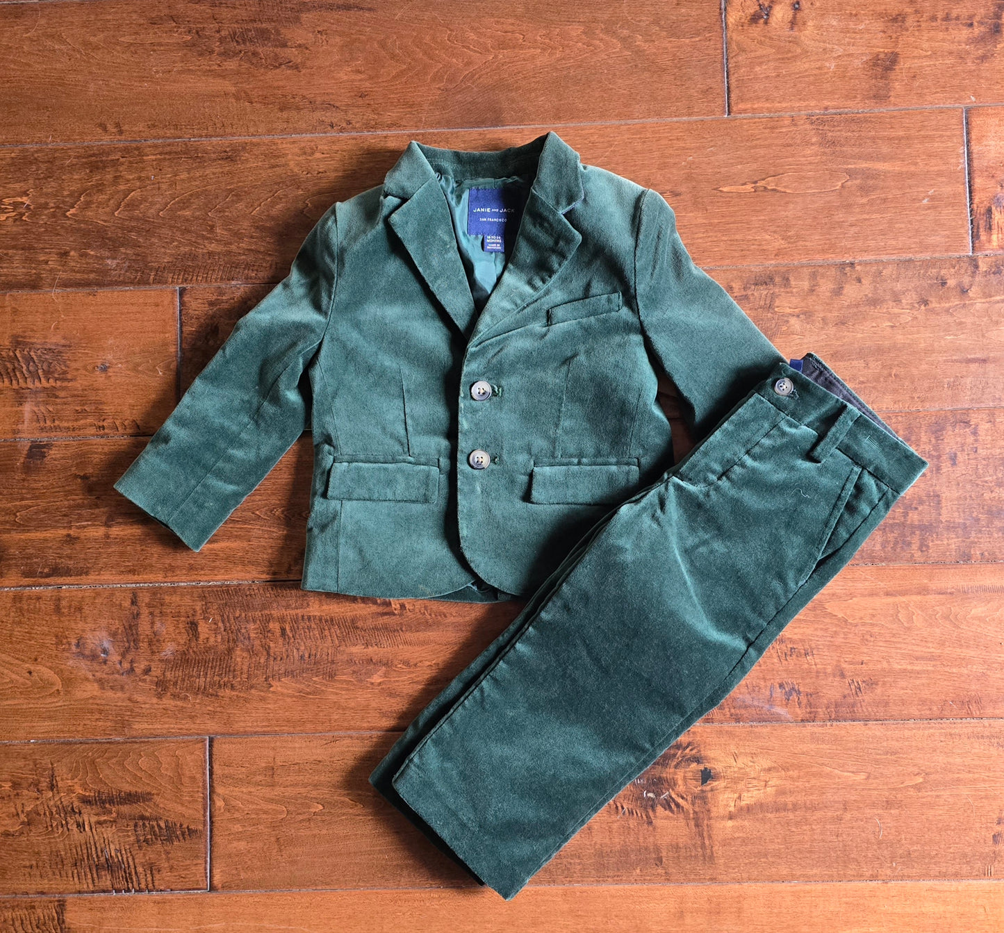 Janie&Jack The Velvet Party Blazer Set-18/24M