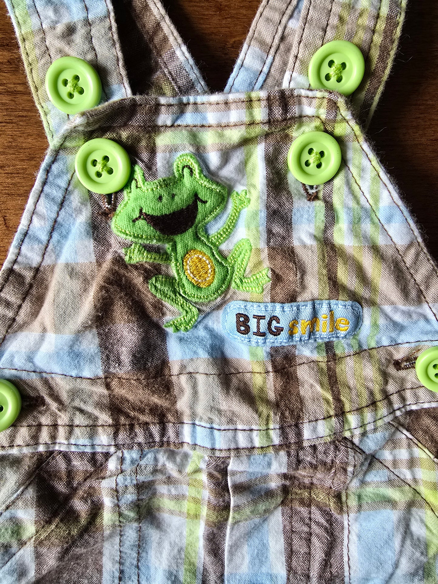 Child of Mine Frog Overalls-NB