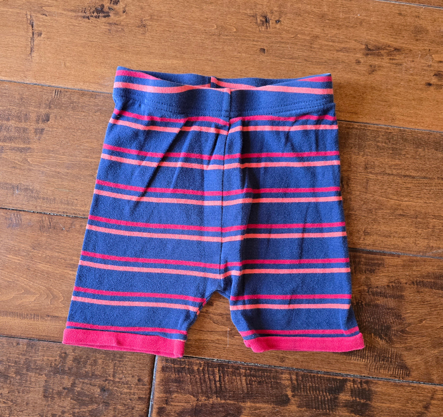 Old Navy Navy Blue Stripe Pull On Shorts-4T
