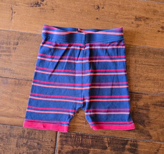 Old Navy Navy Blue Stripe Pull On Shorts-4T