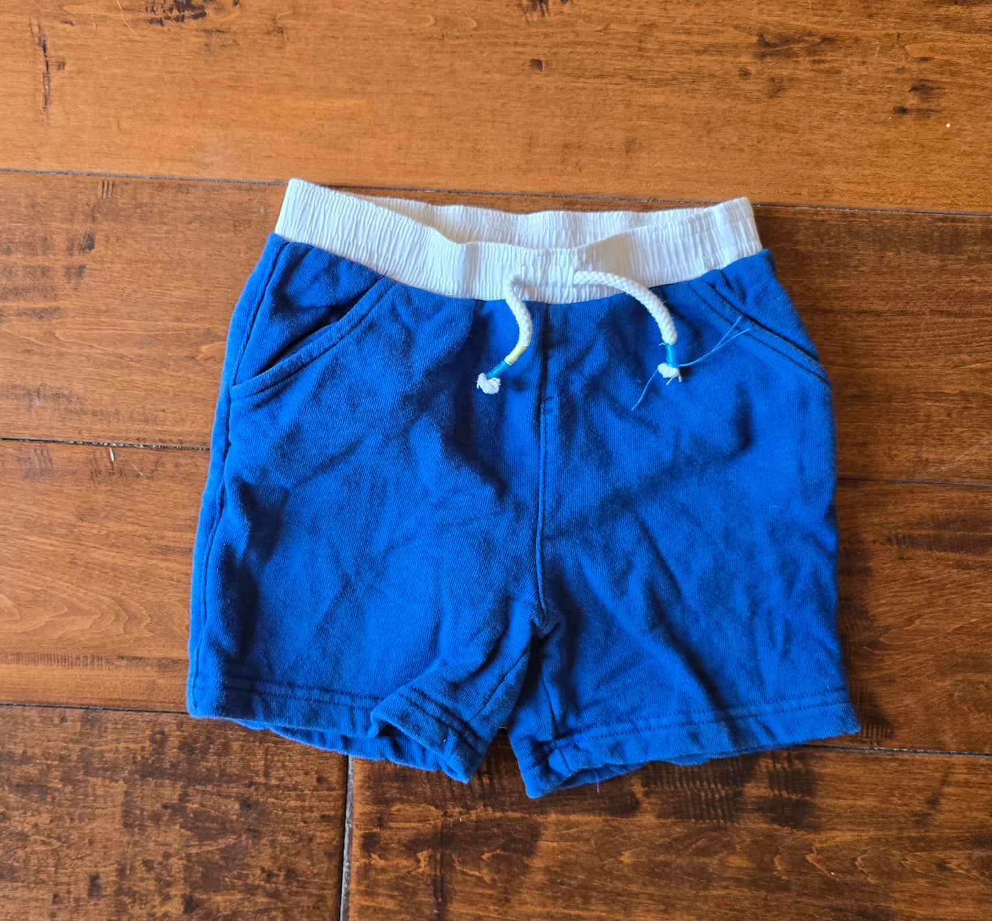 ED Blue Cotton Pull On Shorts-18M