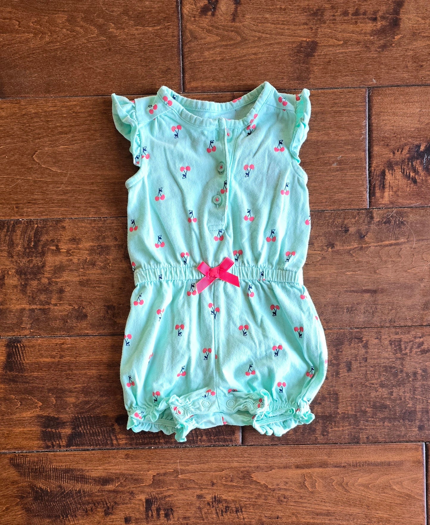 Simple Joy Cherry Romper-0/3M