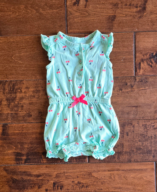Simple Joy Cherry Romper-0/3M