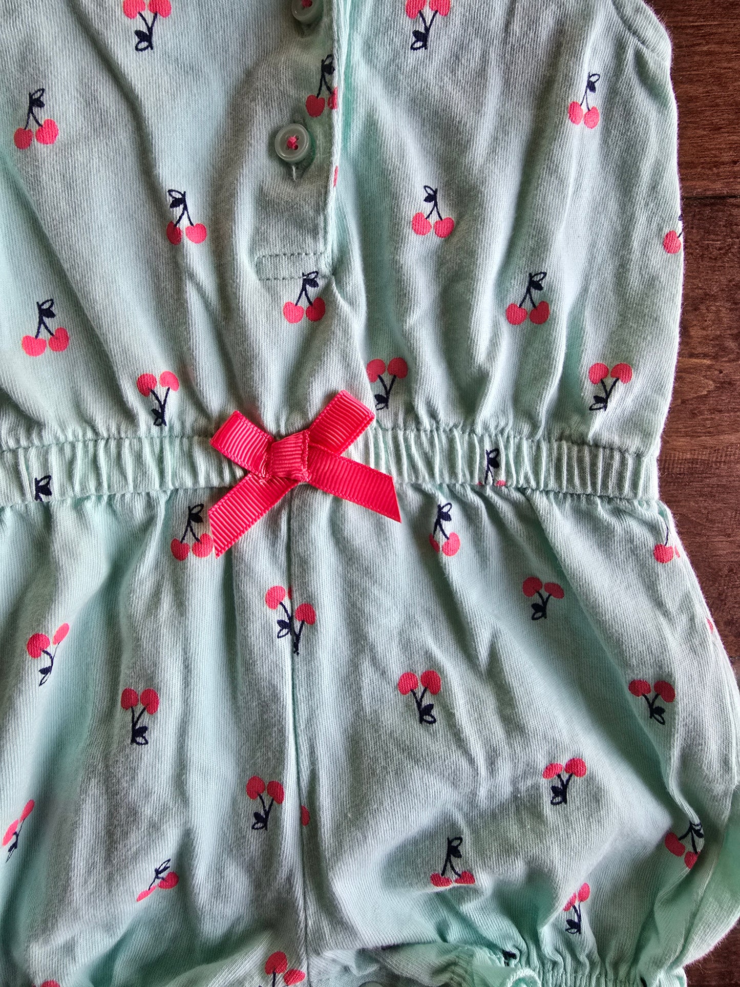 Simple Joy Cherry Romper-0/3M