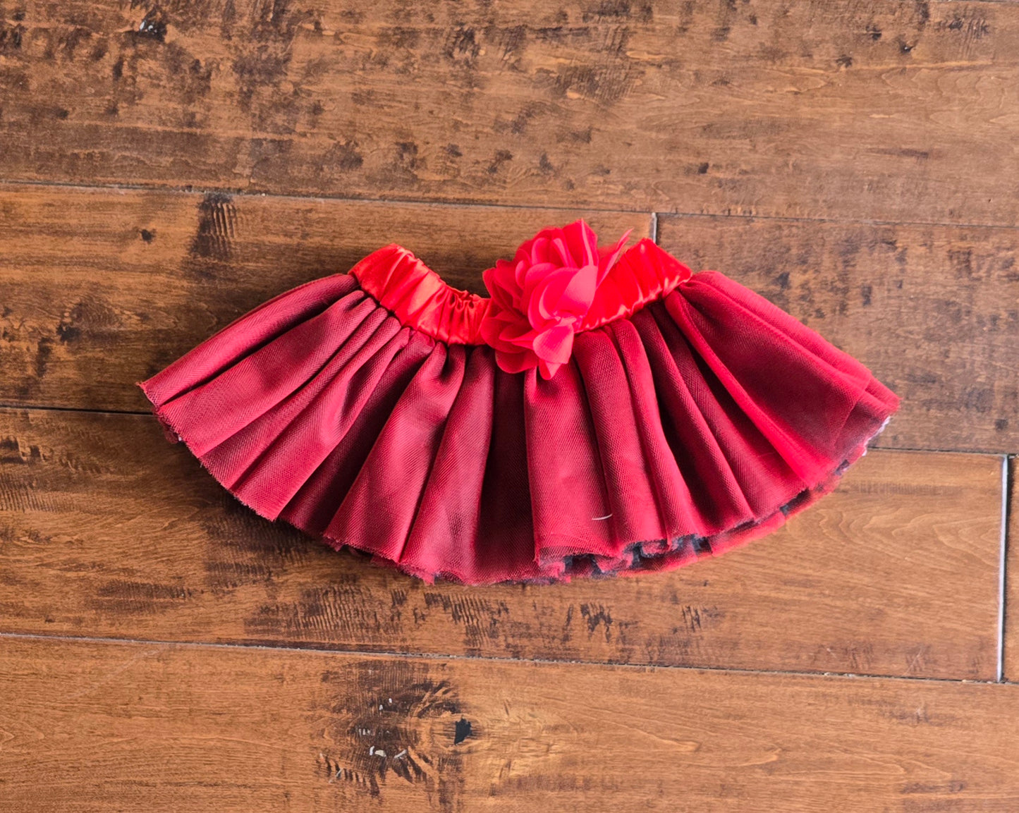Red and Black Tulle Skirt-0/18M