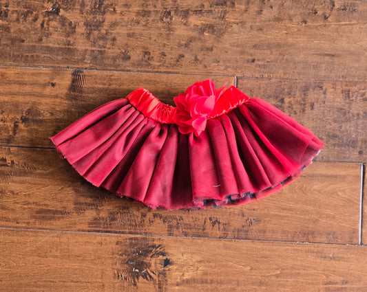 Red and Black Tulle Skirt-0/18M