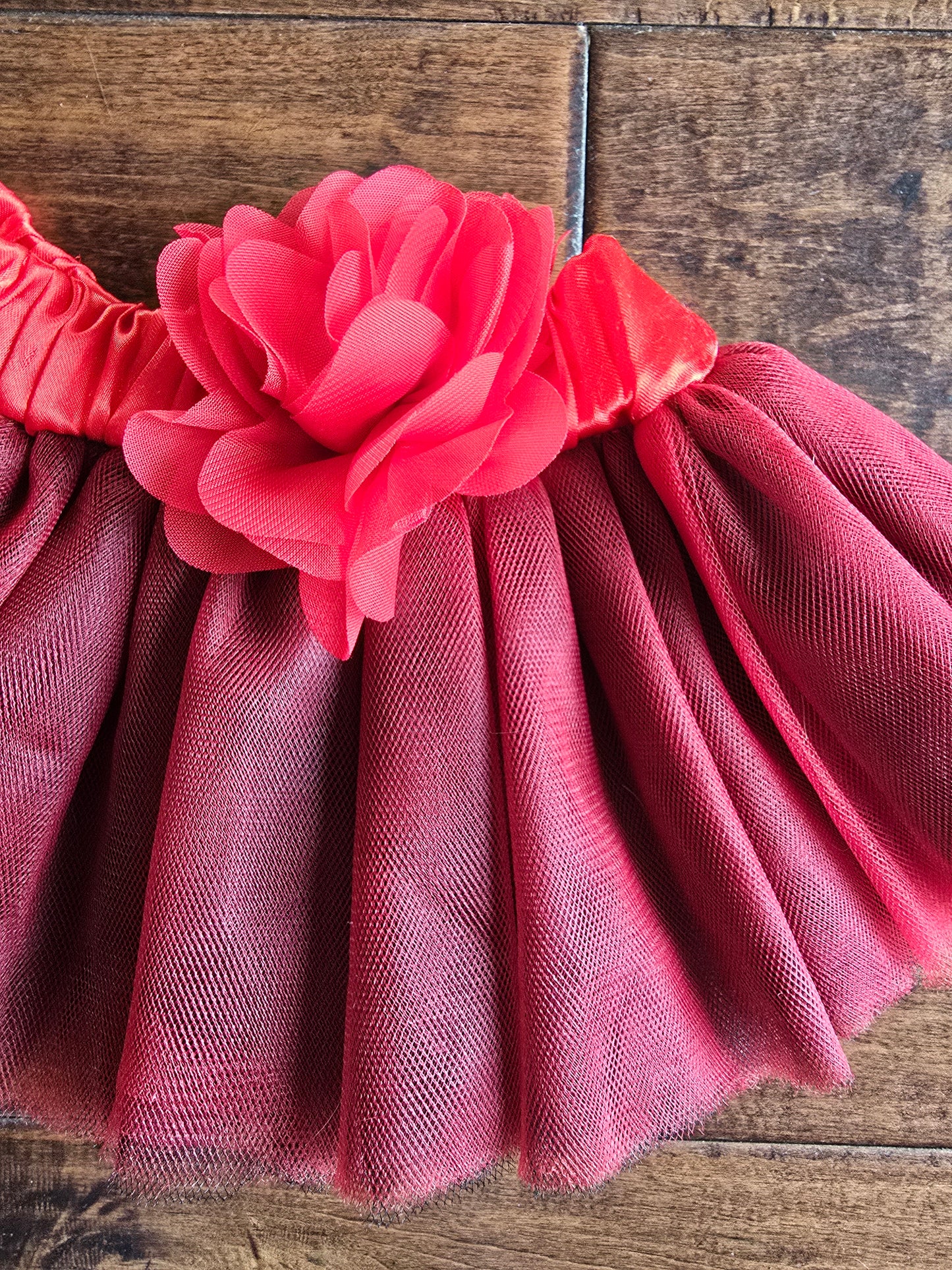 Red and Black Tulle Skirt-0/18M