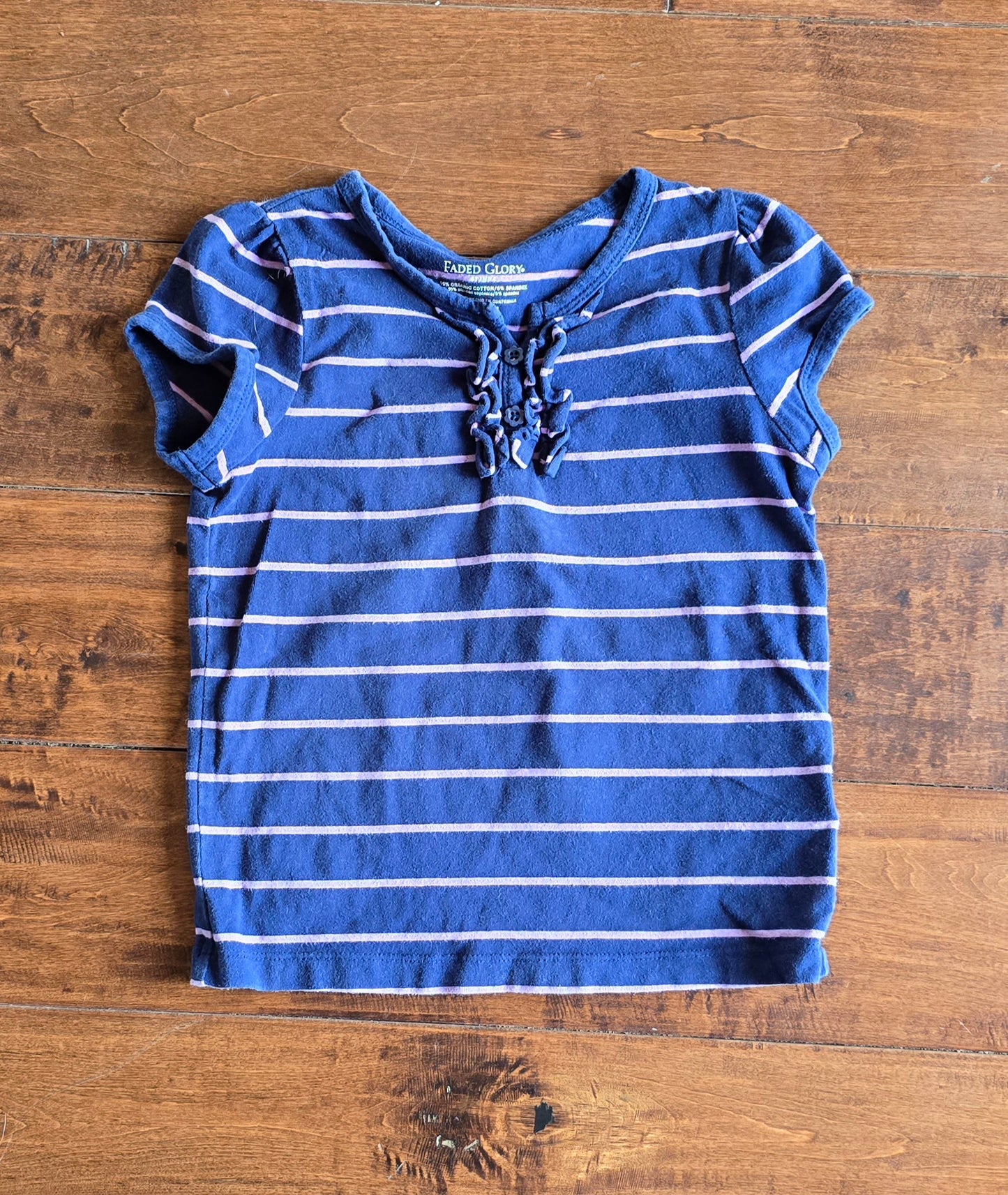 Faded Glory Stripe Blouse-4T