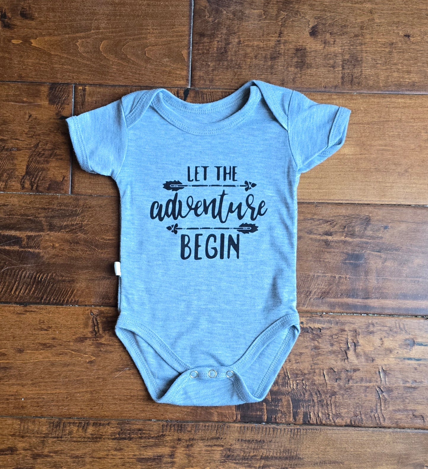 Gray Adventure Onesie-0/3M