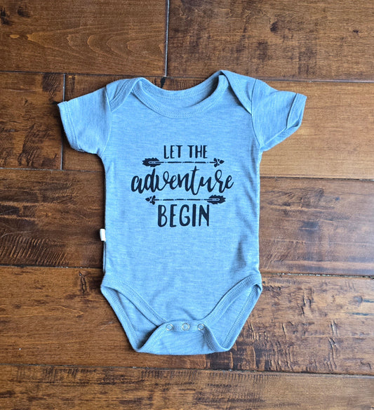 Gray Adventure Onesie-0/3M