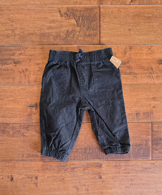 Garanimals Black Poplin Pull On Pants-3/6M