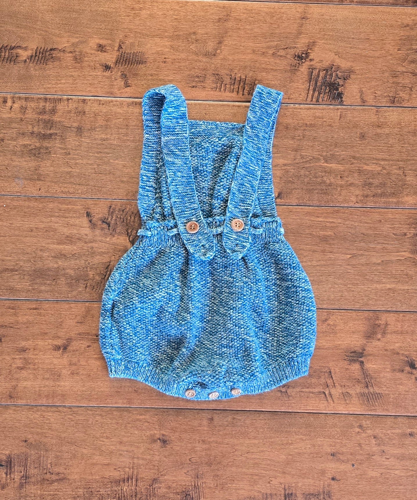 Teal Knit Overalls-0/3M