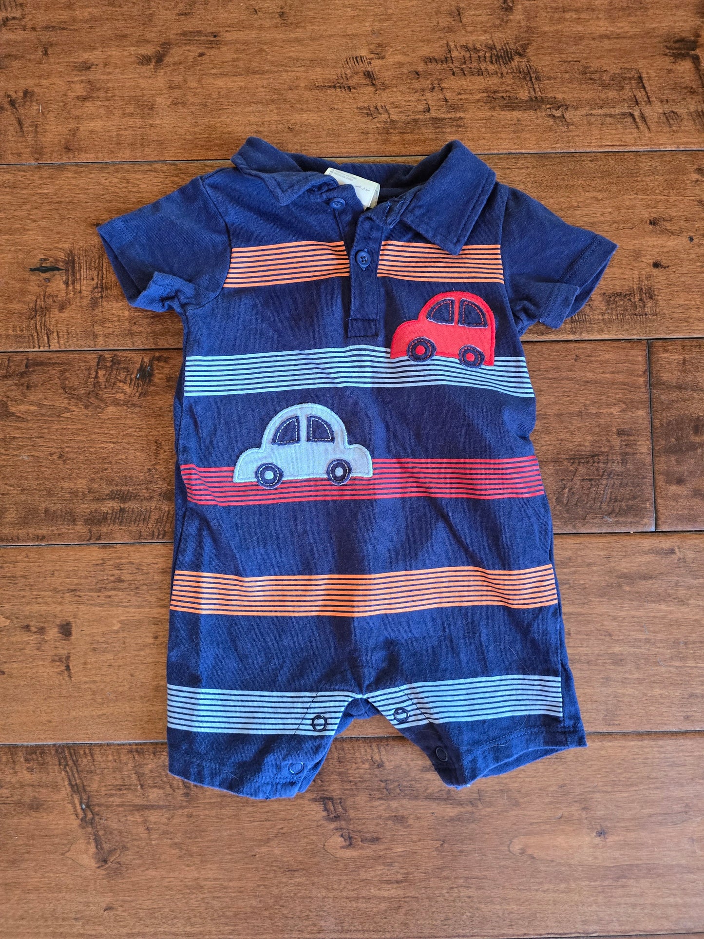 First Impressions Boys Car Romper-3/6M
