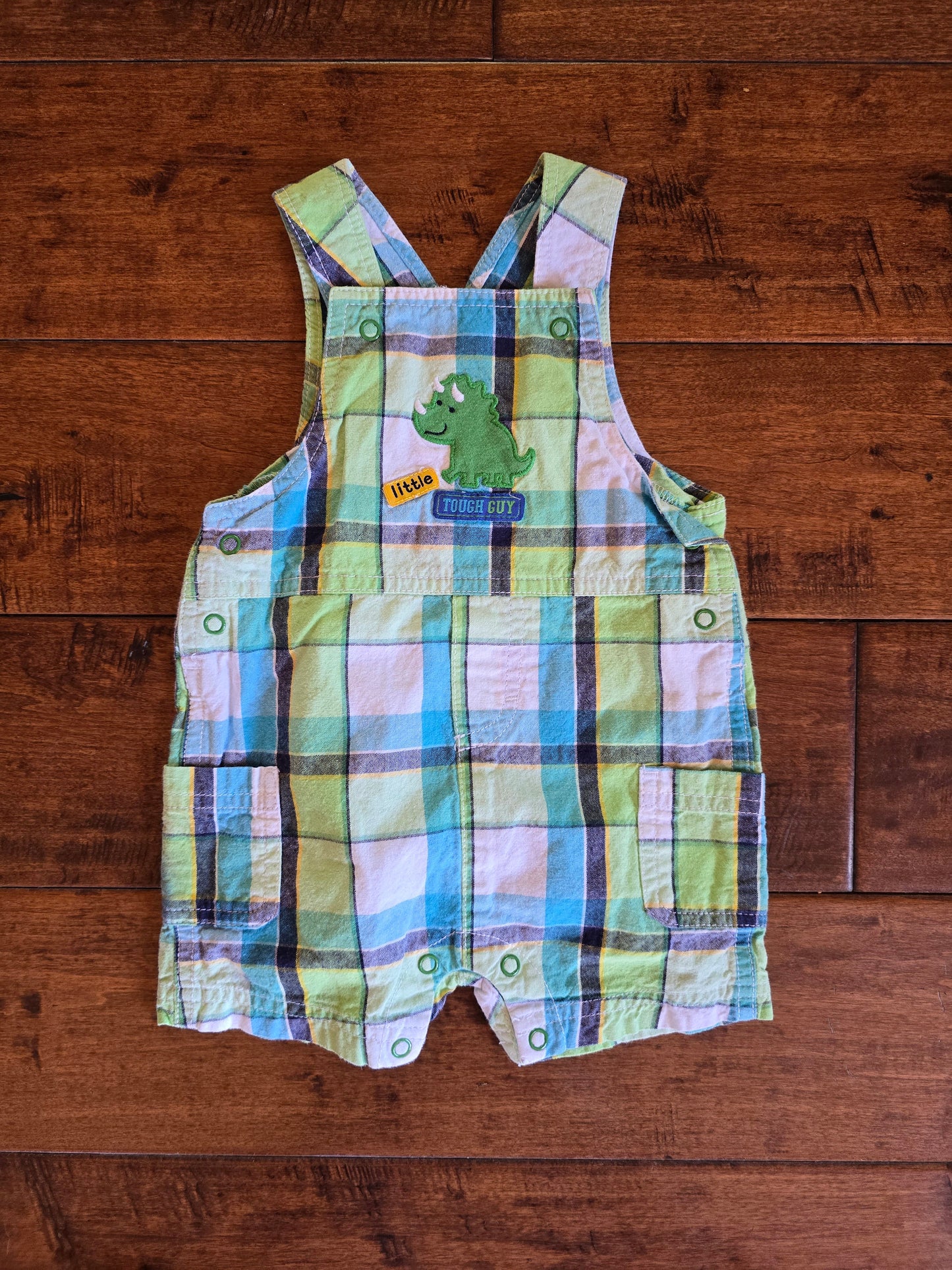Child of Mine Boys Dinosaur Overalls-3/6M