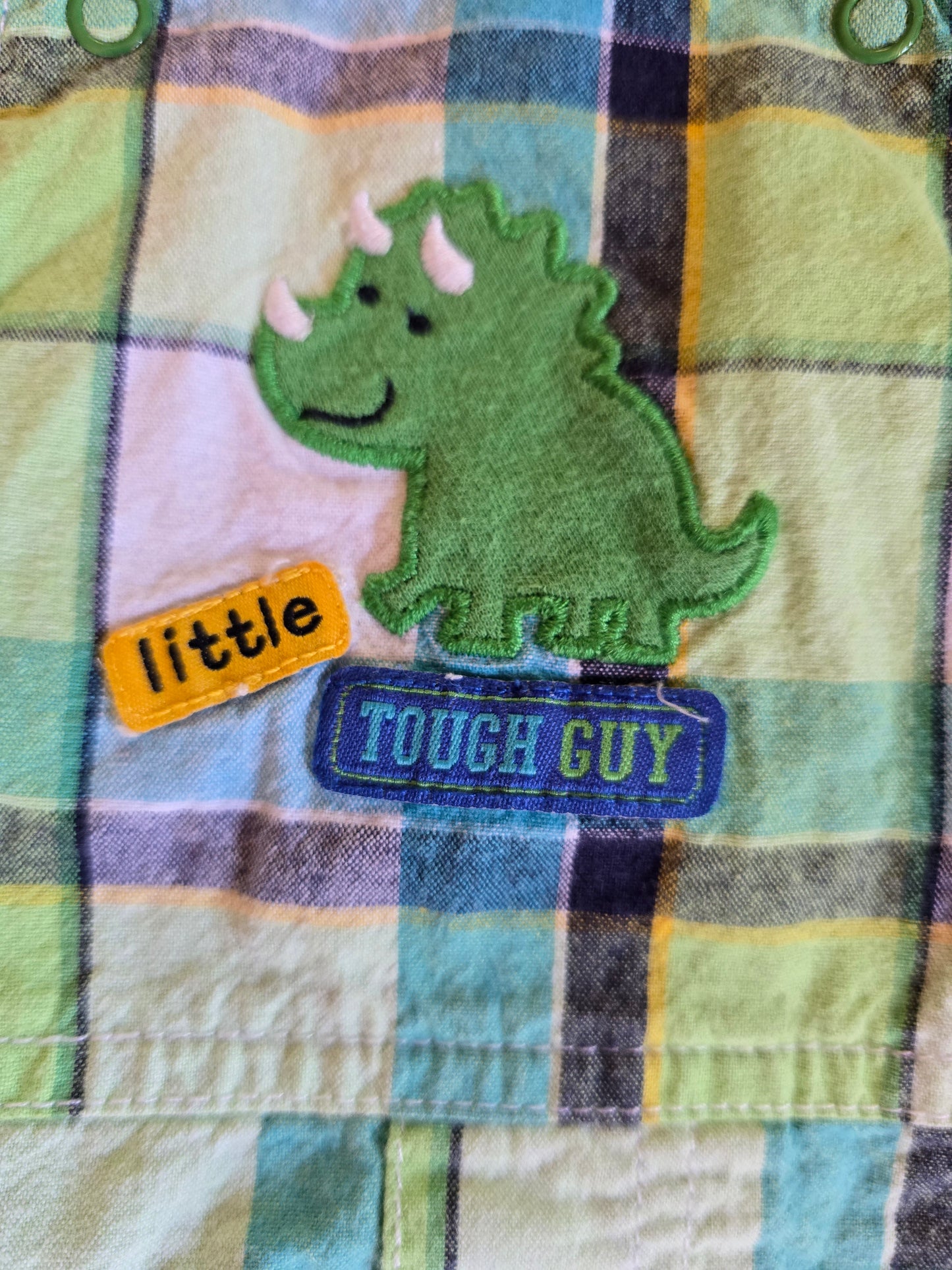Child of Mine Boys Dinosaur Overalls-3/6M