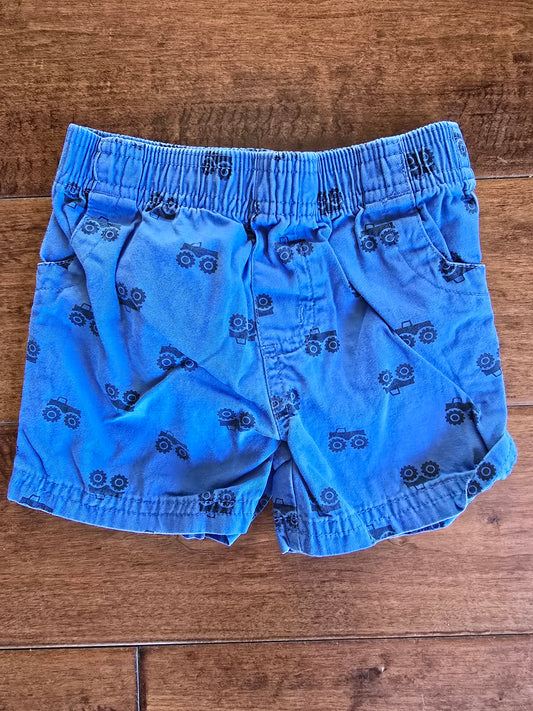 Garanimals Boys Monster Truck Pull On Shorts-6/9M
