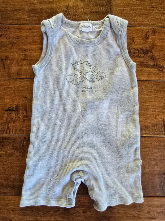Earth Nymph Boys Trouble Tank Romper-6/12M