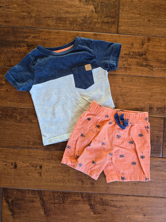 American Hawk Boys T-Shirt and Short Set-12M