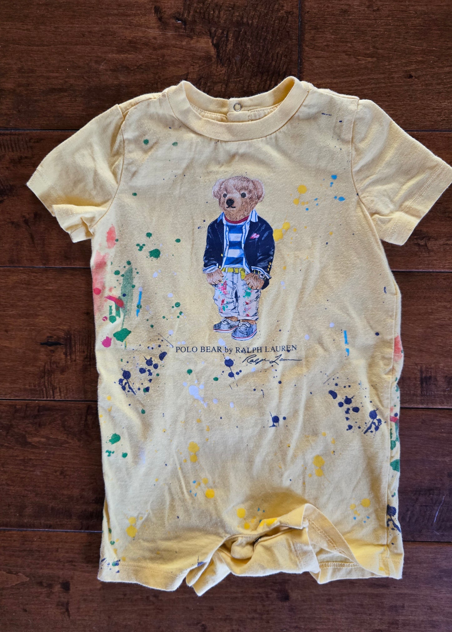 Ralph Lauren Boys Bear Romper-18M