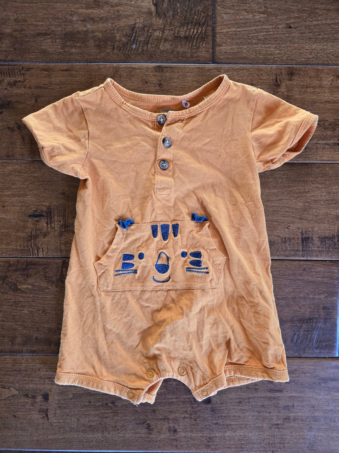 Laughing Llama Boys Tiger Romper-18M