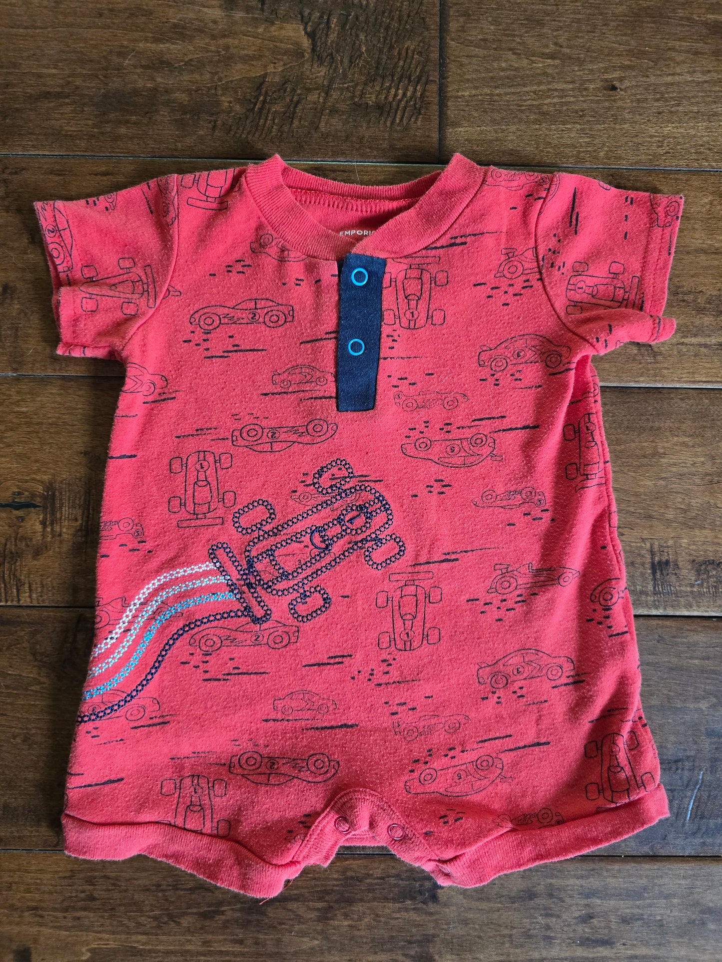 Emporio Baby Boy Race Car Romper-12M