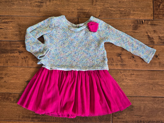 Dollie&Me Girls Sweater Tulle Dress-4T