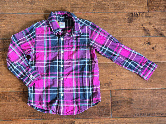 Gymboree Girls Plaid Button Down-4T