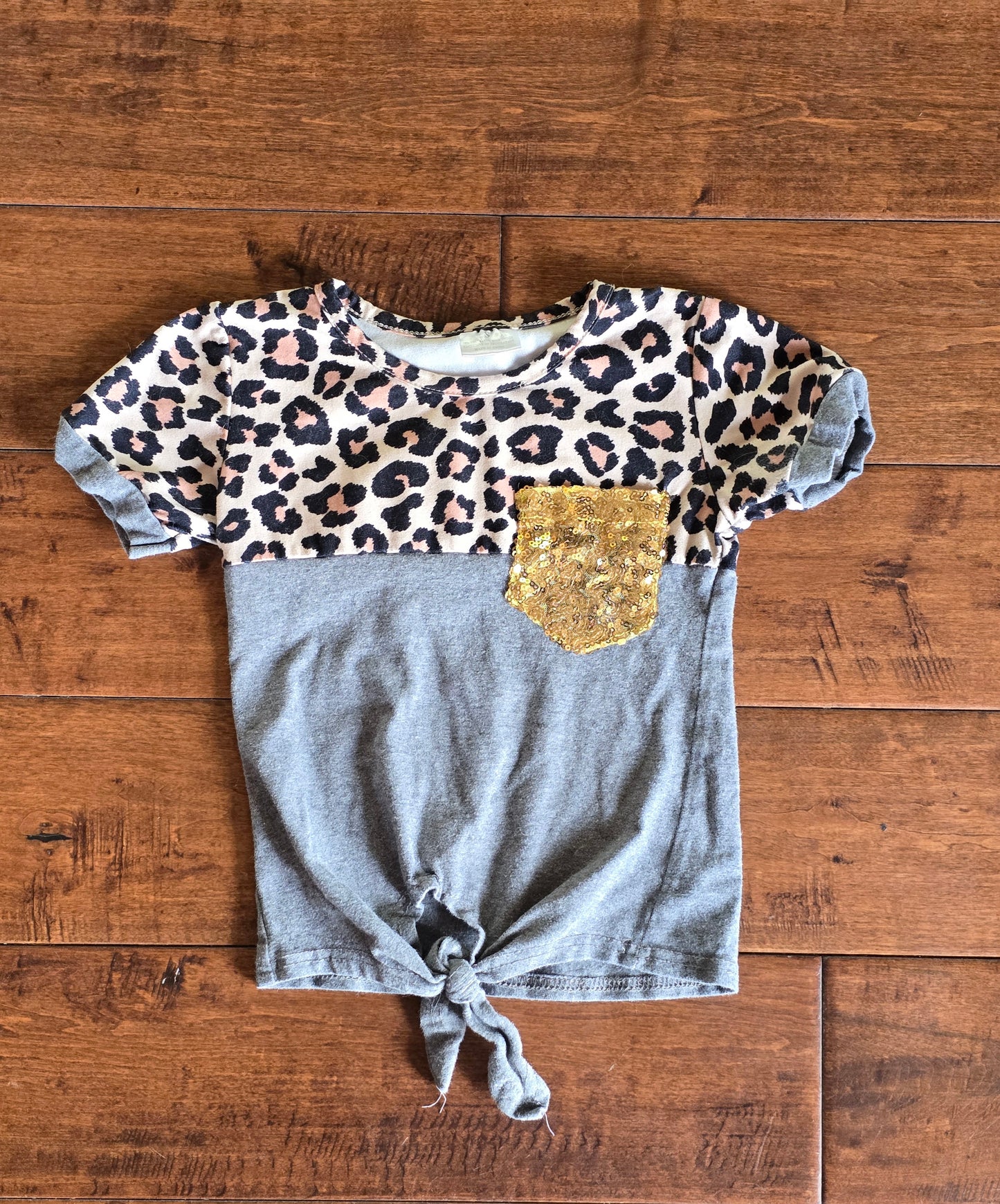 Girls Cheetah Print Blouse-6/7