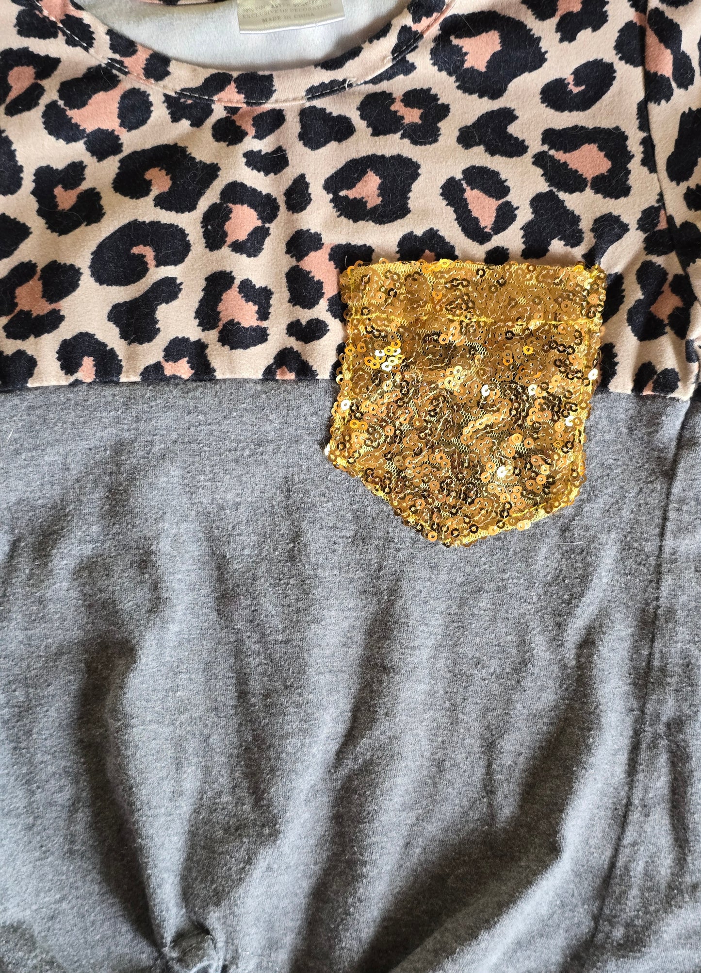 Girls Cheetah Print Blouse-6/7