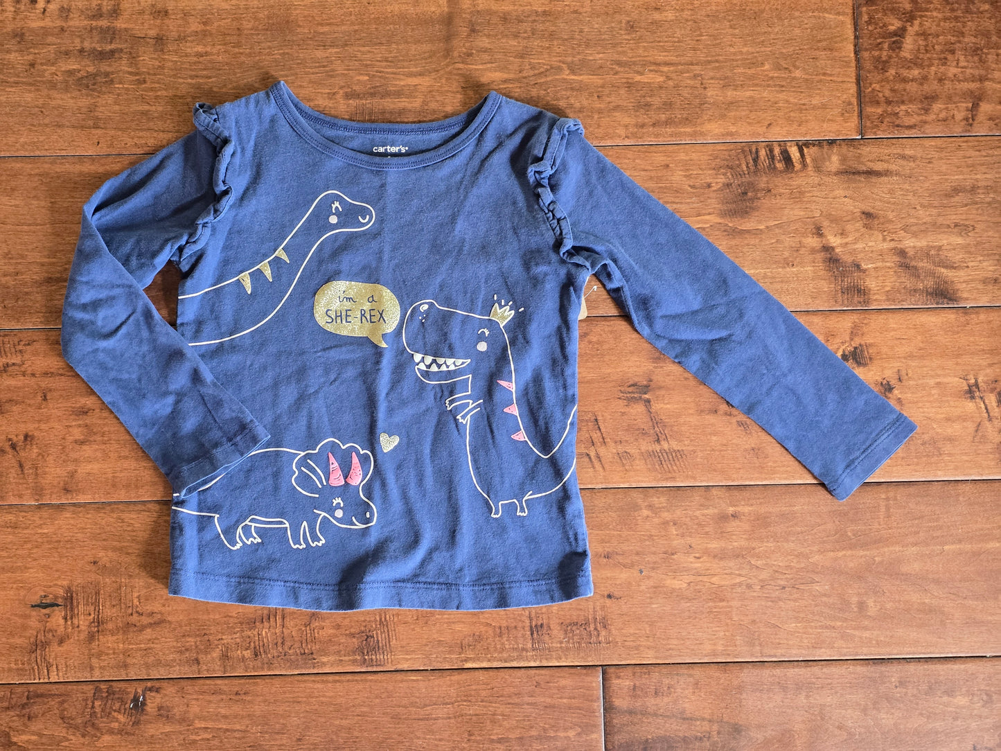 Carter's Girls Dinosaur Shirt-4T
