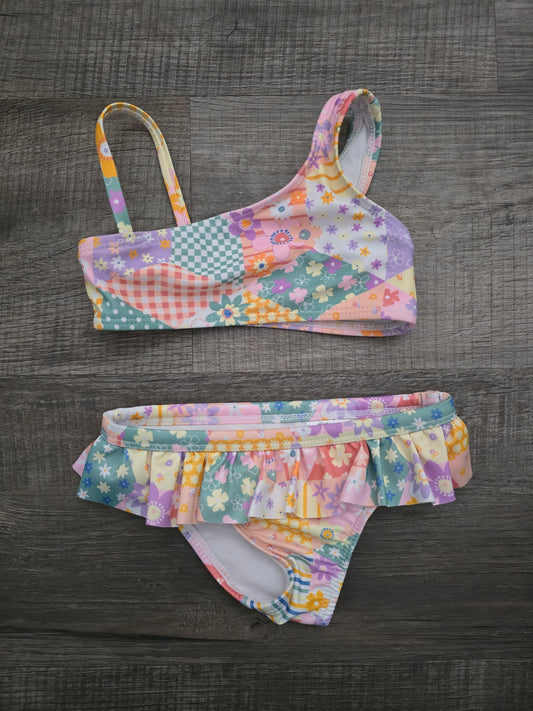Wonder Nation Girls Floral Bikini-12M