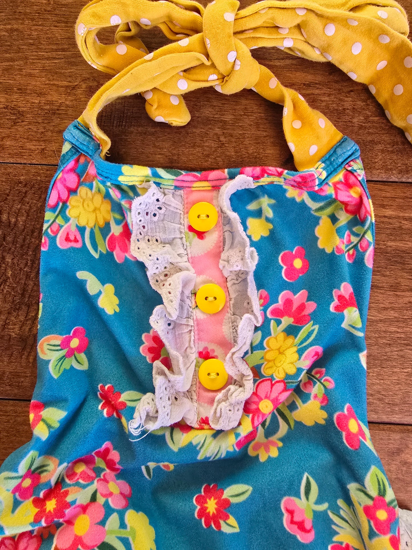 Girls Floral Sleeveless Onesie Romper-18/24M