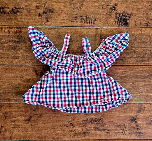 Celebrate Patriotic Girls Blouse-12M