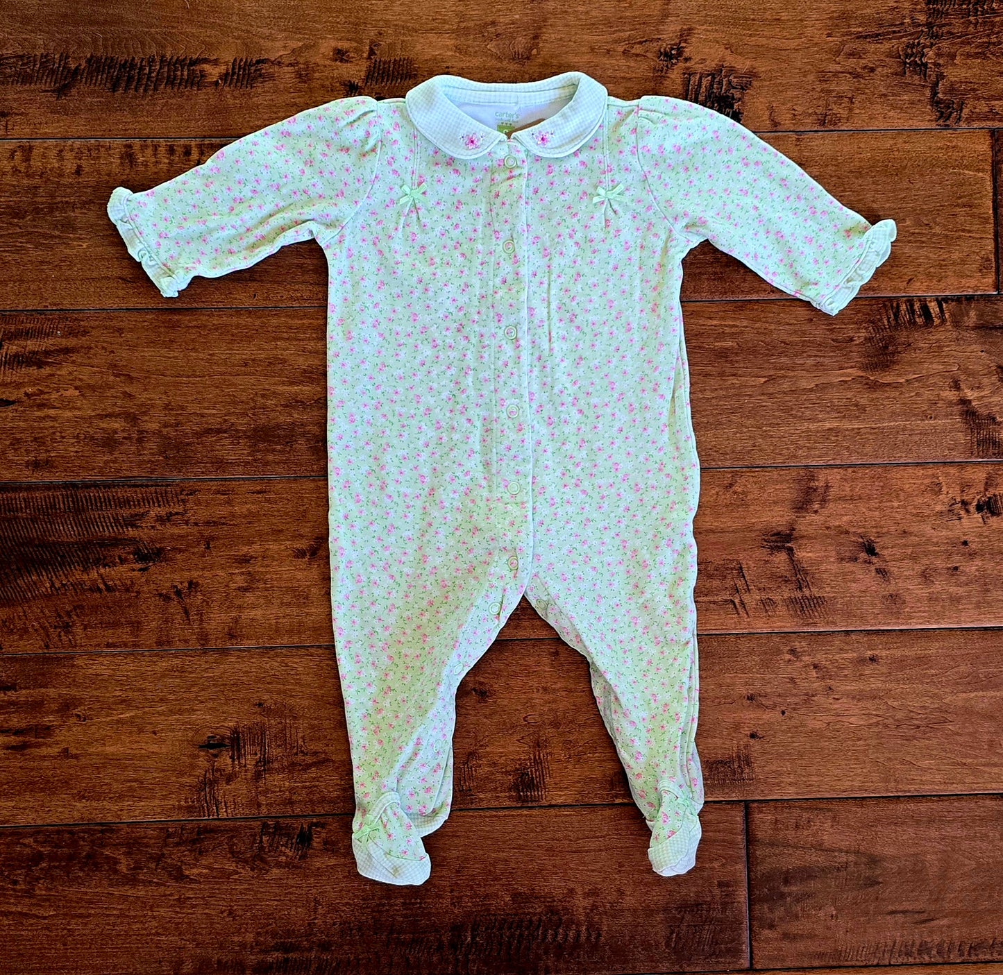 Carter's Girls Snug Fit Snap Front One Piece Pajama-9M