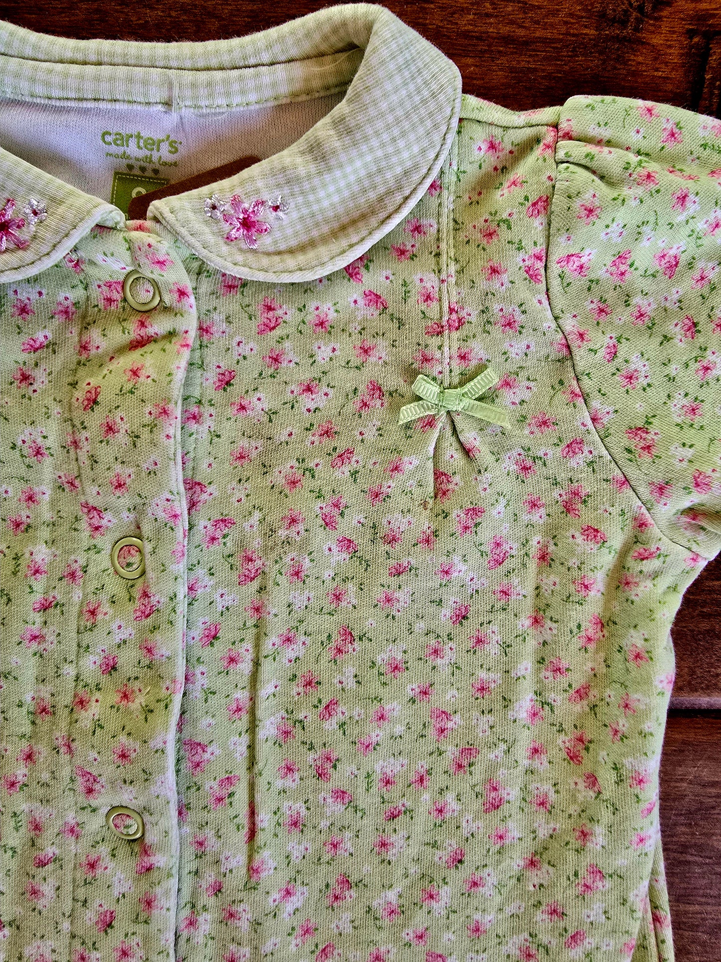 Carter's Girls Snug Fit Snap Front One Piece Pajama-9M