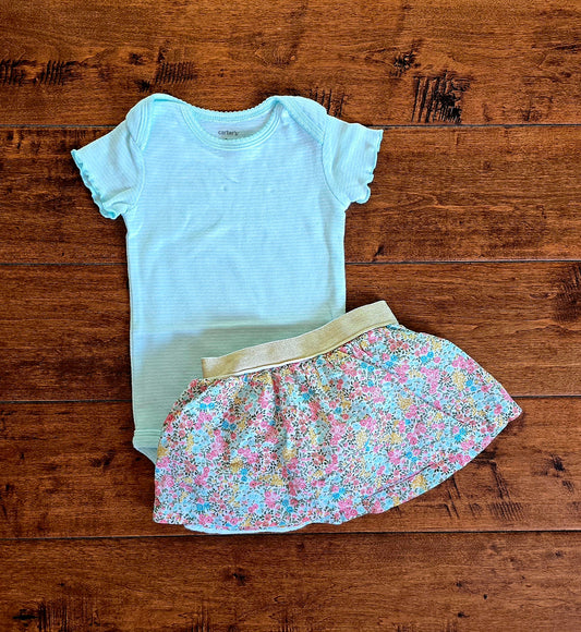 Carter's Girls Skirt and Onesie Set-6M