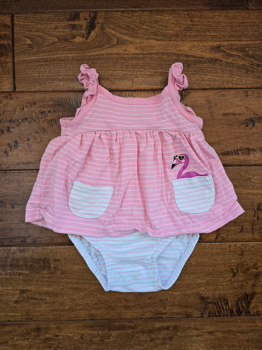 Carter's Girls Flamingo Onesie Dress-9M