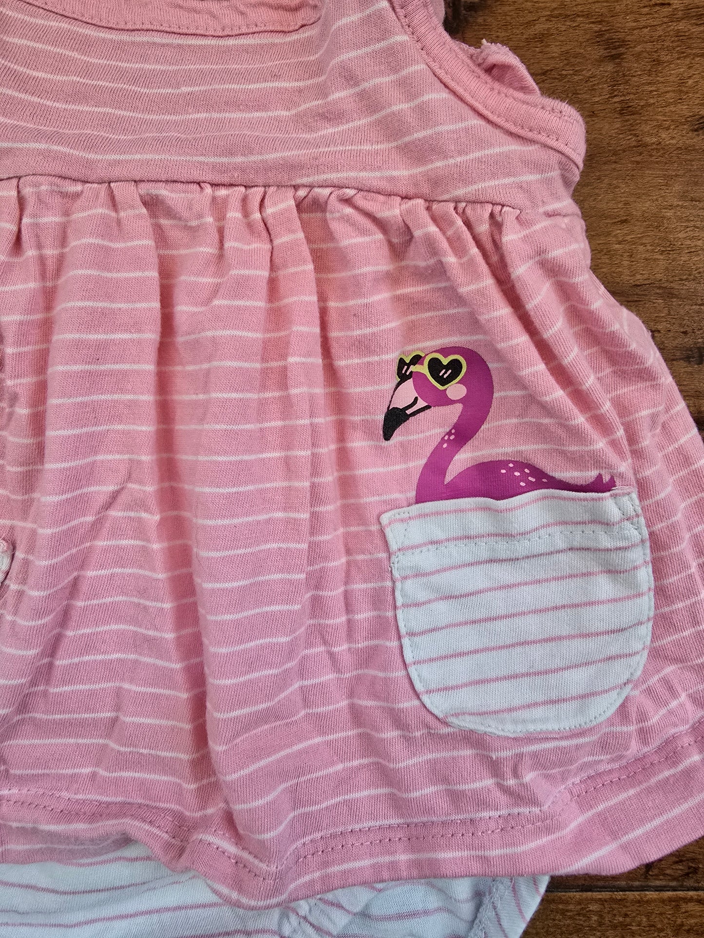 Carter's Girls Flamingo Onesie Dress-9M