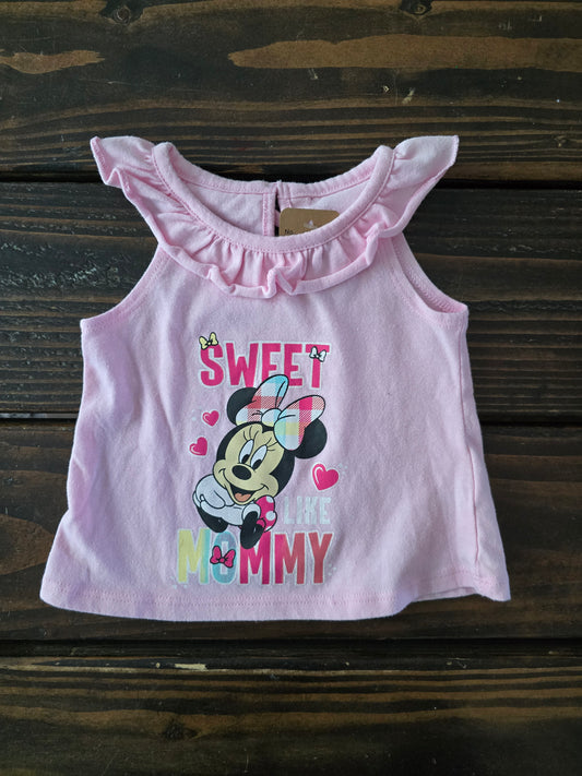 Disney Baby Girls Minnie Mouse Blouse-3/6M