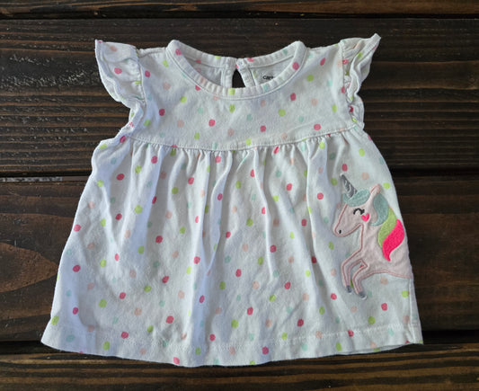 Carter's Girls Unicorn Blouse-6M