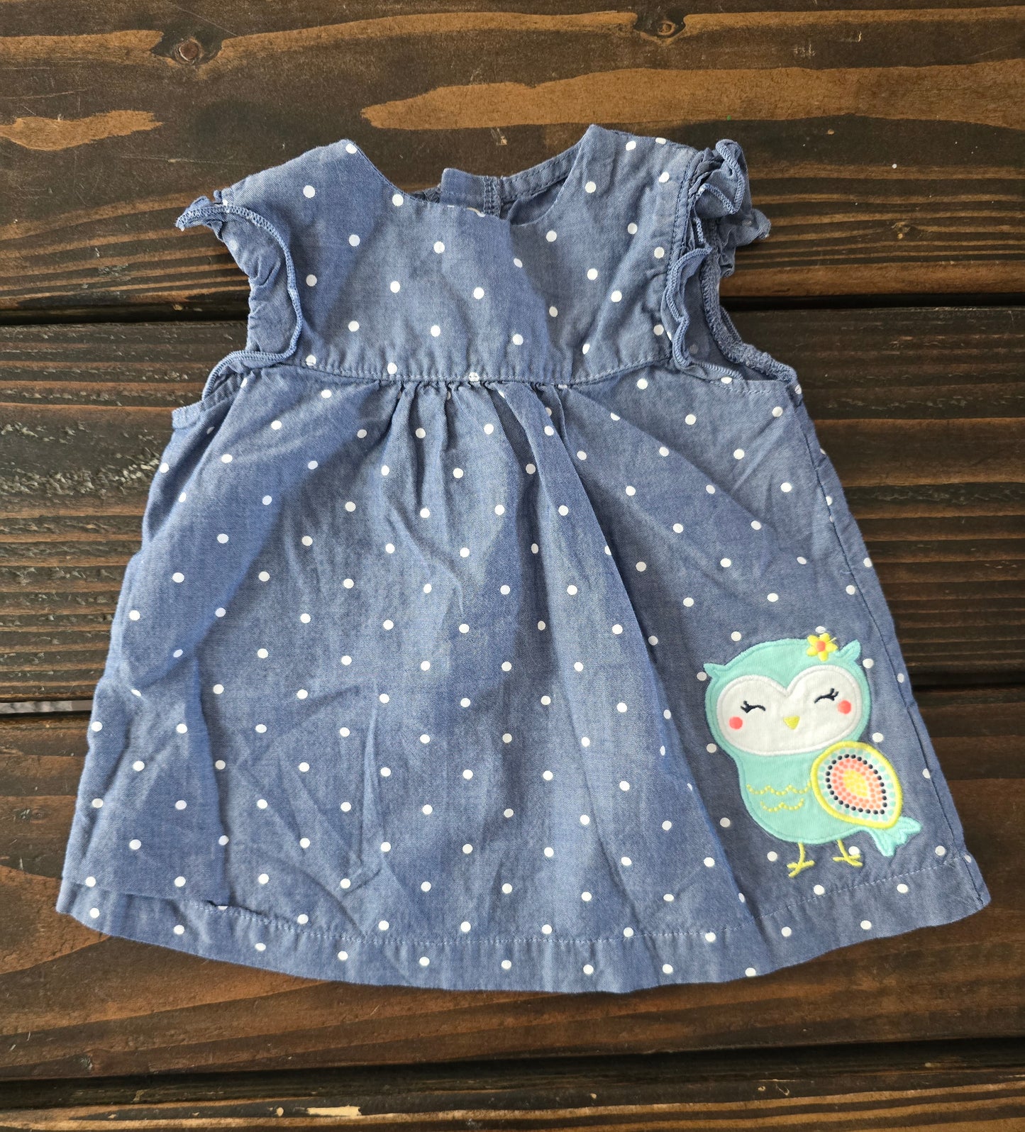Just One You Girls Owl Blouse Set-6M