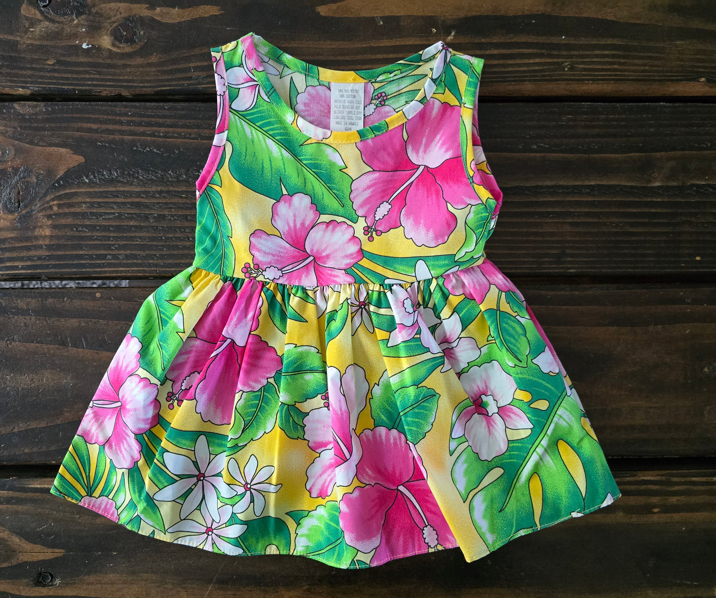 Girls Hawaiian Floral Dress-6M