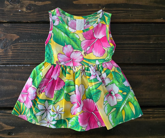 Girls Hawaiian Floral Dress-6M